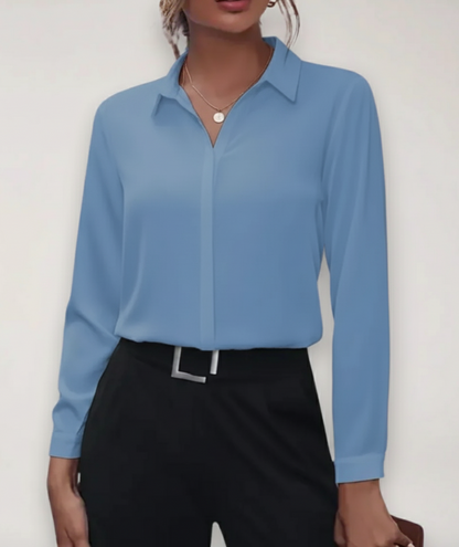 Classic Fit Women's Long Sleeve Button Down Shirt