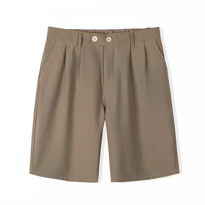 Men's Classic Pleated Knee Length Shorts