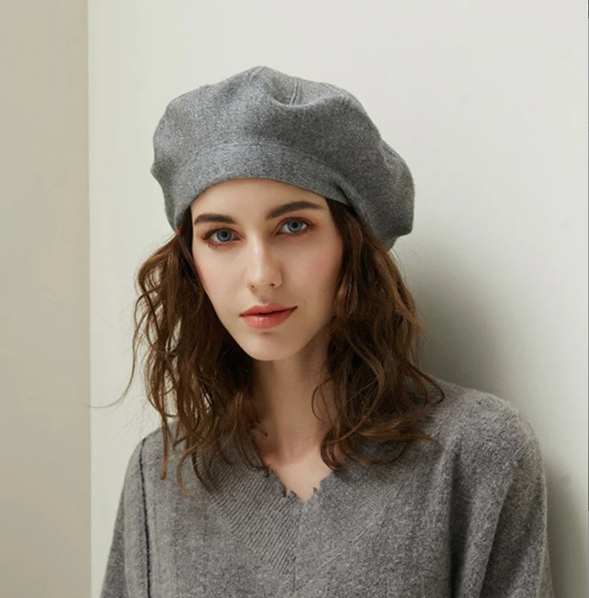 Soft Round Winter Beret for Women