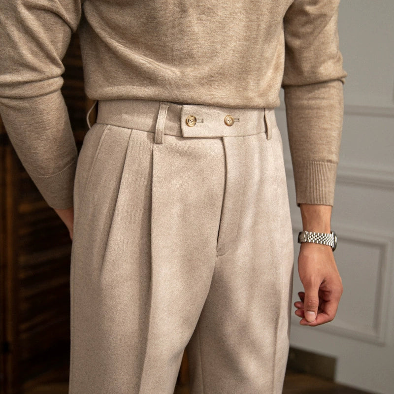 Slim Fit Formal Wool Trousers - Nocini