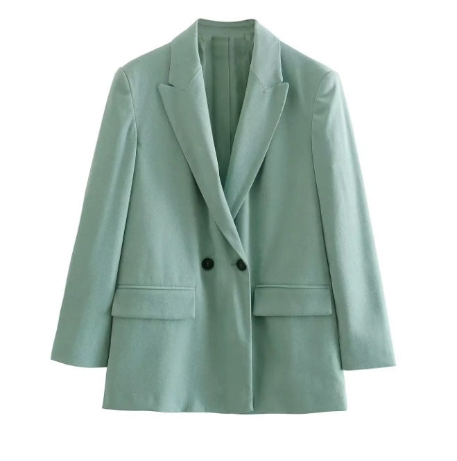 Classic Fit Women's Blazer with Notched Lapel