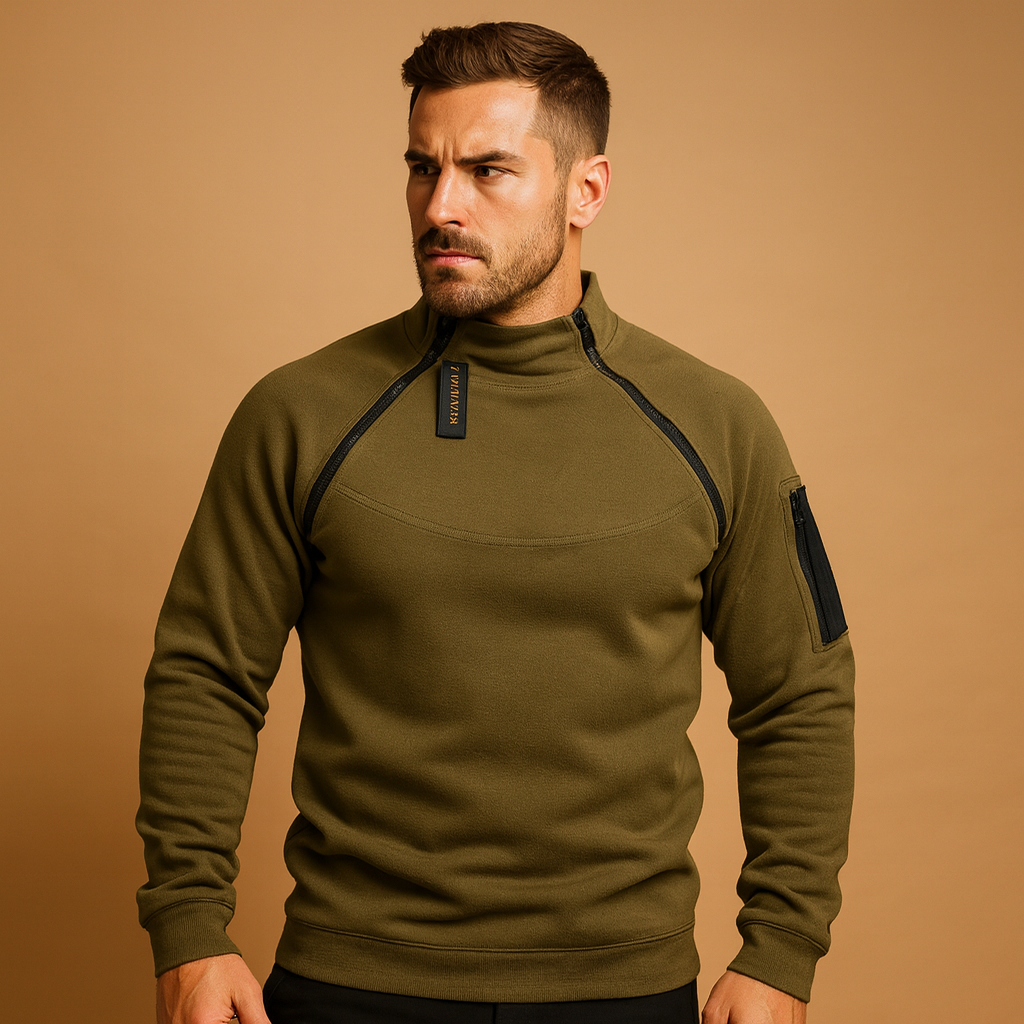 Men’s lightweight crew neck sweater with soft flexible fabric, designed for everyday comfort and minimalist year-round style.