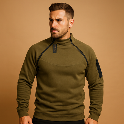 Men’s lightweight crew neck sweater with soft flexible fabric, designed for everyday comfort and minimalist year-round style.