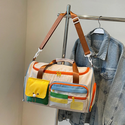 Lightweight Duffle Bag with Colour Blocks - FlexaBag-The Livary