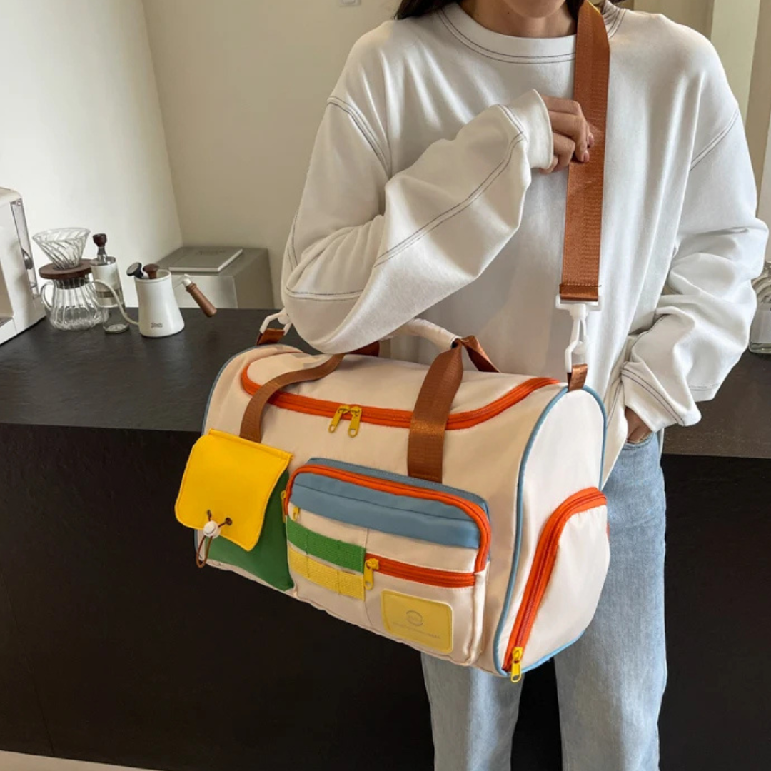 Colourful Sporty Gym Duffle Bag - Pexav