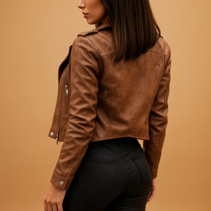 Sophia lightweight jacket for women with tailored fit, breathable fabric, zipper closure, and stand collar. Perfect for business and casual wear.