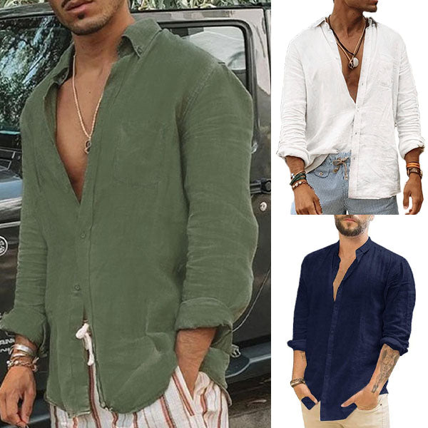 Classic Casual Men's Cotton Shirt - Pexav