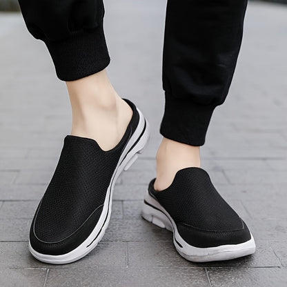 Lightweight Men's Slip-On Slippers with Comfortable Footbed - Lucas-Black-2.5-Nora Luxe