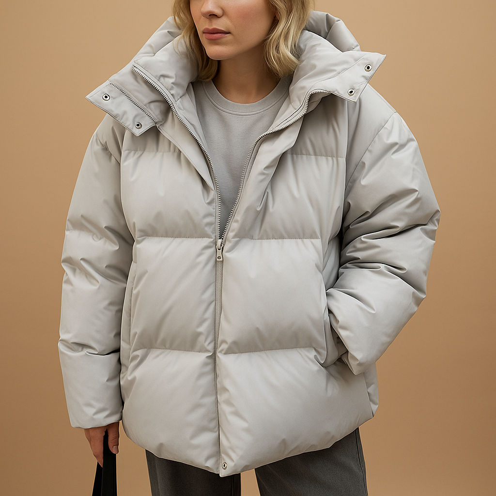 Lightweight padded hooded jacket for women | Hazel - Nocini