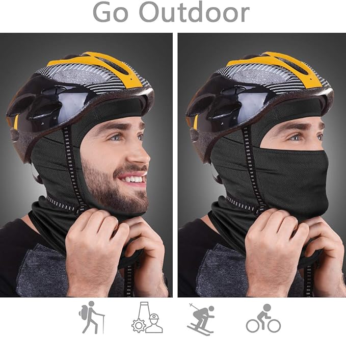 Lightweight Ski Mask with UV Protection - AlpineShield-Black-Nora Luxe