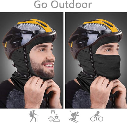Lightweight Ski Mask with UV Protection - AlpineShield-Black-Nora Luxe