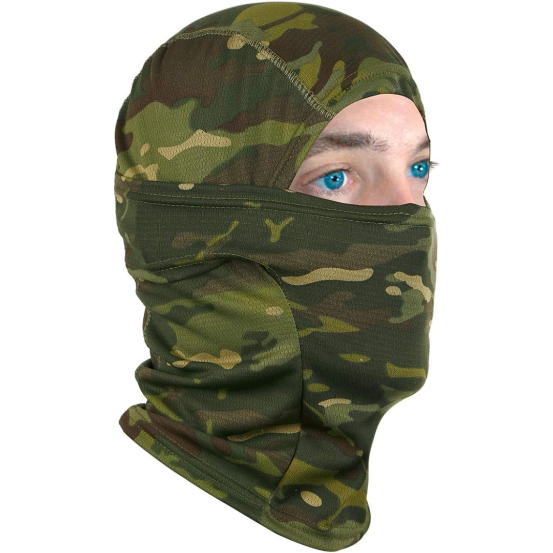 Lightweight Ski Mask with UV Protection - AlpineShield-Forest Camouflage-Nora Luxe