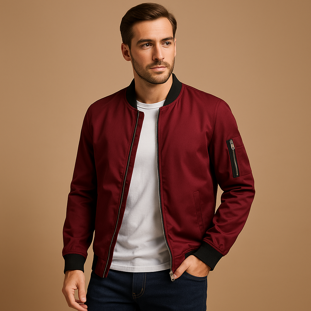 Men’s lightweight summer jacket with a water repellent finish and timeless design, suitable for casual walks and formal occasions.