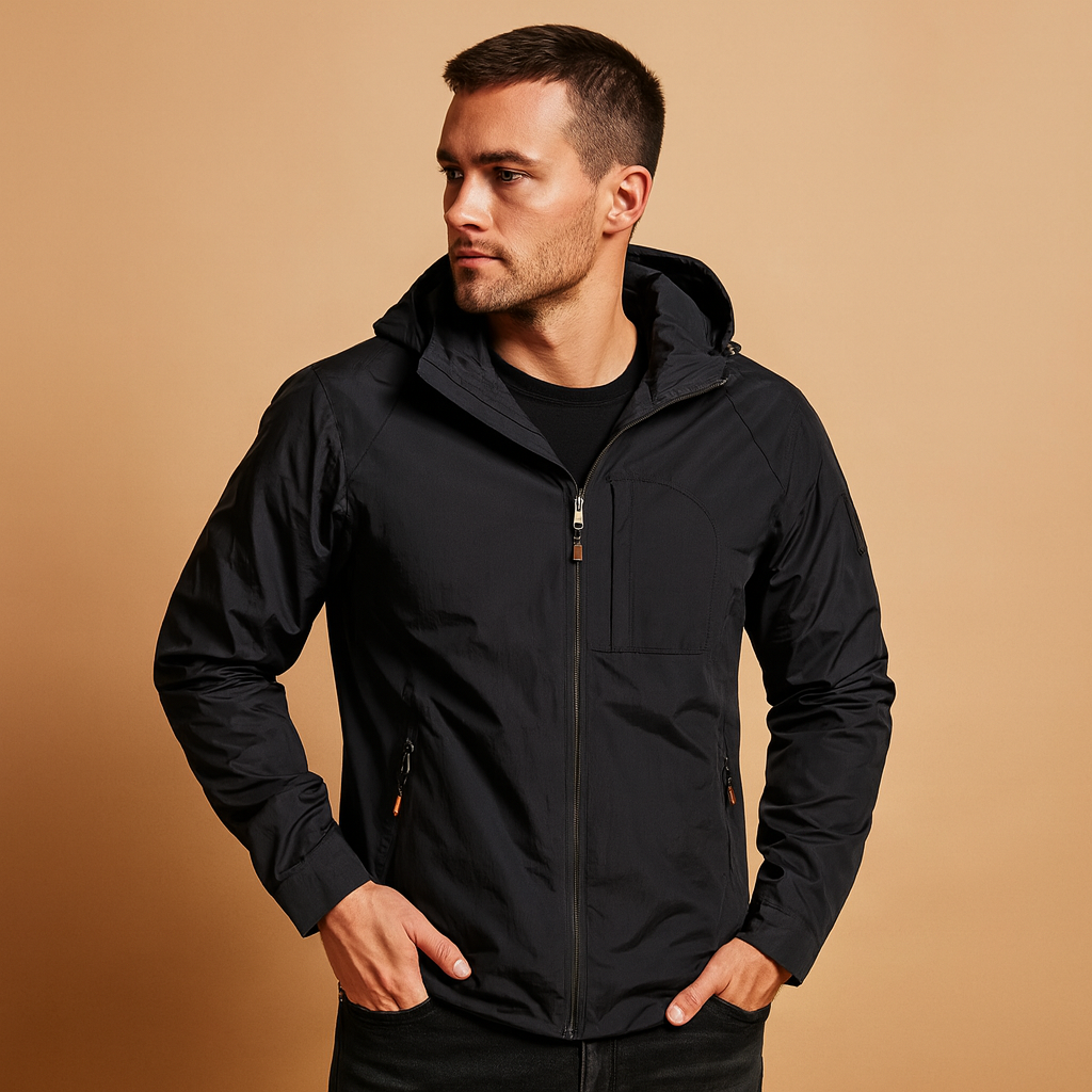 Men’s lightweight summer jacket with breathable design and multiple pockets, suitable for hiking, camping, and everyday outdoor wear.