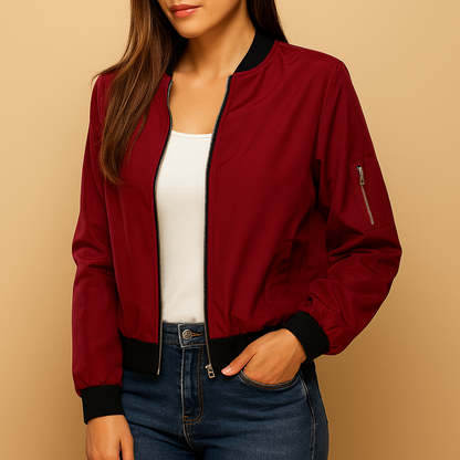 Women’s lightweight summer jacket with a slim, flattering fit and breathable design, suitable for spring and summer daily wear.