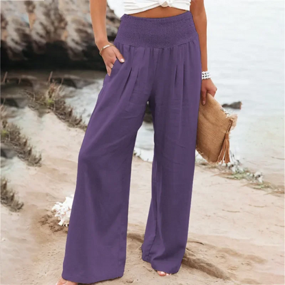 Lightweight Summer Trousers - Solana-purper-S-Nora Luxe