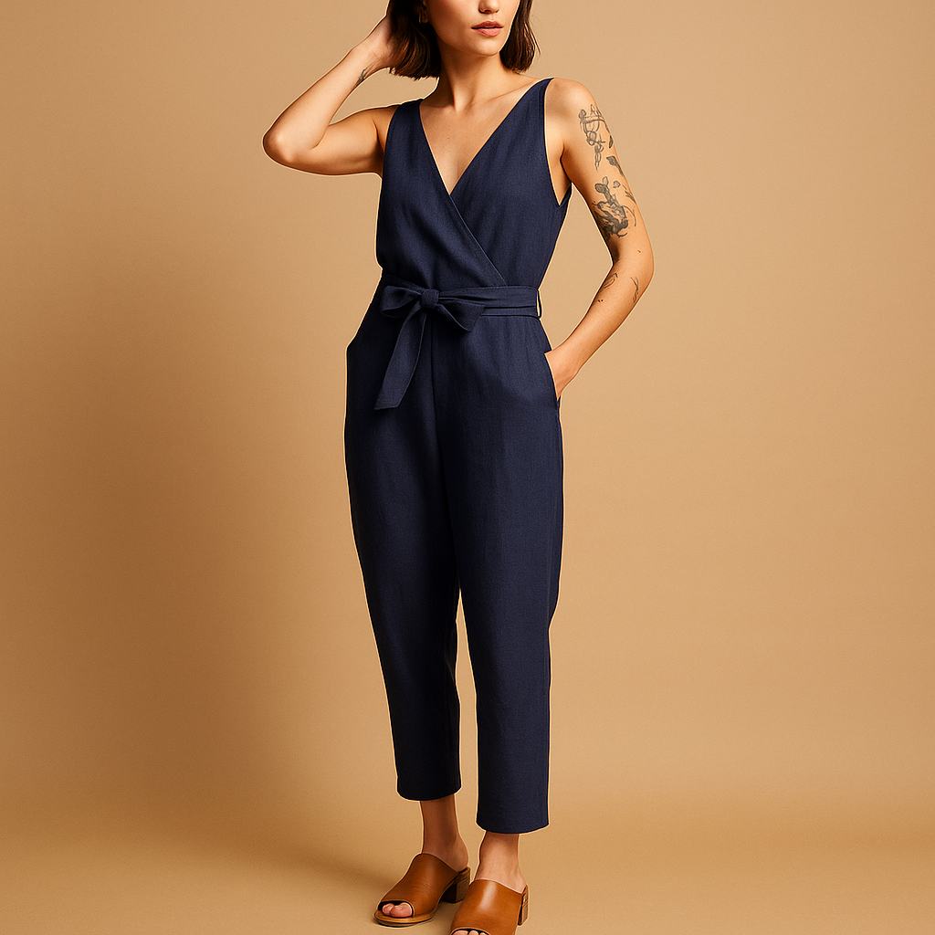 Comfortable V-Neck Jumpsuit for Women - Nocini