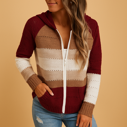 Women’s lightweight V-neck sweater with relaxed fit and open-knit detail, ideal for layering in spring, summer evenings, or autumn outfits.