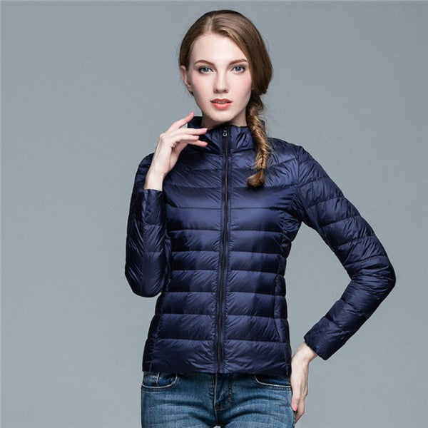 Lightweight Waterproof Down Jacket - Urban Shield-Marine blue-S-Nora Luxe