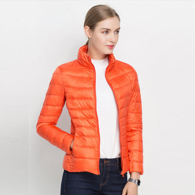 Lightweight Waterproof Down Jacket - Urban Shield-Orange-S-Nora Luxe