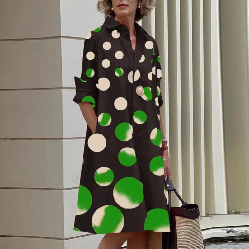 Image of Linda | Women's Button-Down A-Line Midi Dress