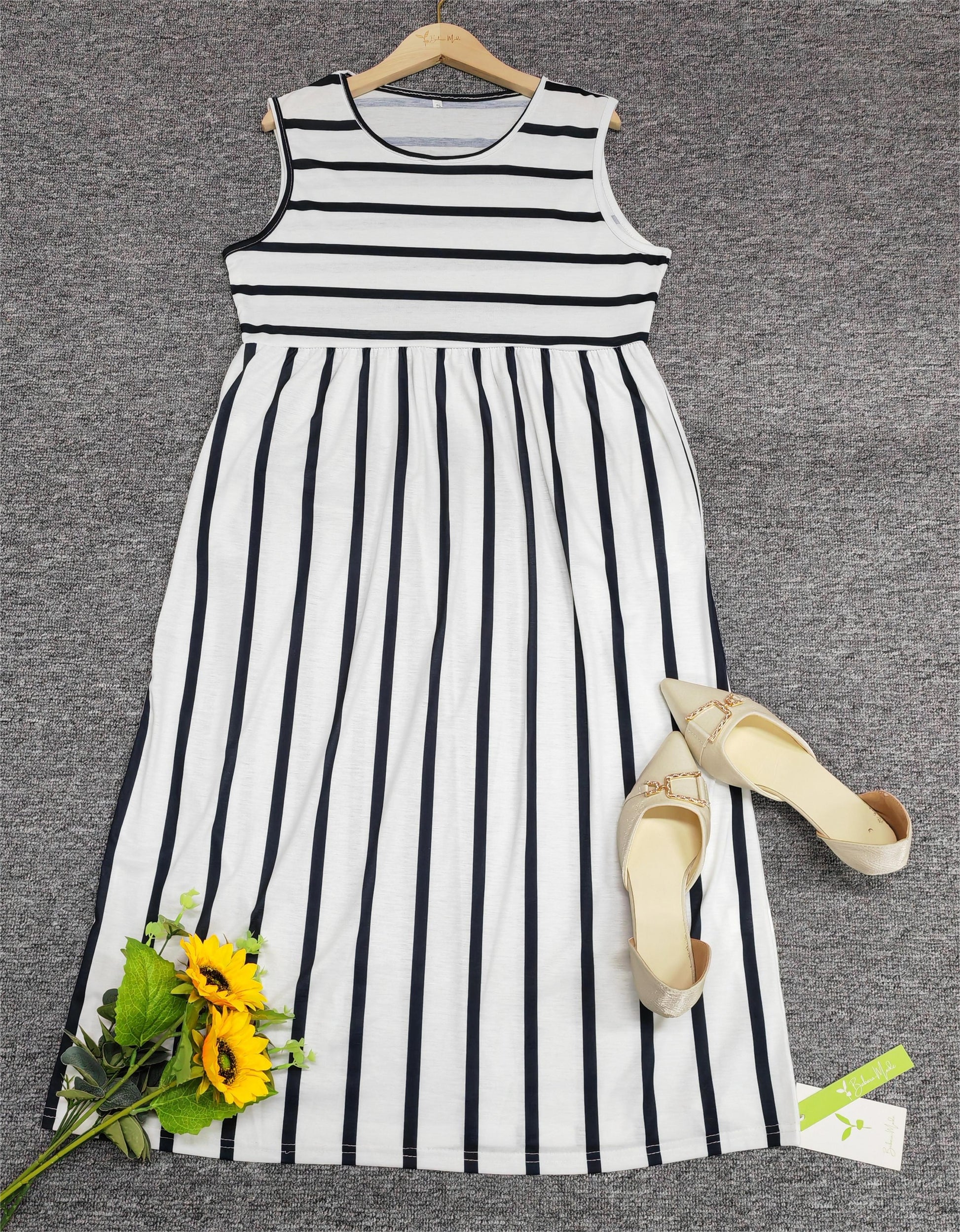 Chic Sleeveless Summer Midi Dress for Women - Olytrend