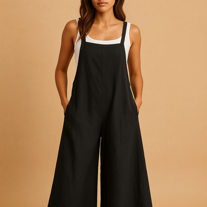 Linen cotton summer jumpsuit for women | Hazel - Nocini
