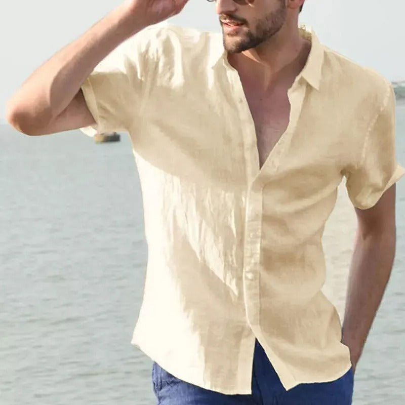 Cotton Casual Short Sleeve Shirt – Matteo - Pexav