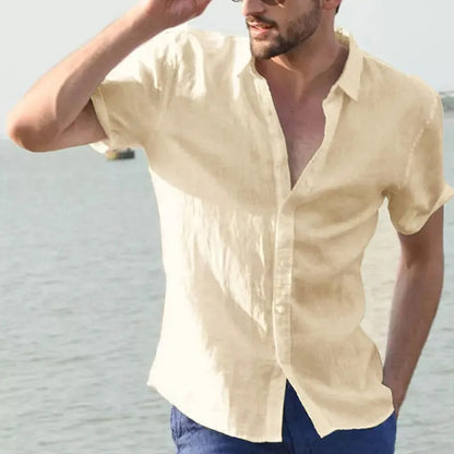 Cotton Casual Short Sleeve Shirt – Matteo - Pexav