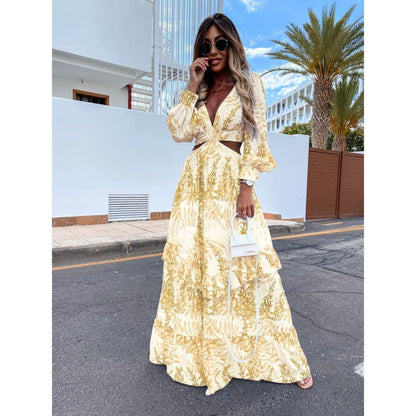 Long Dress with Timeless Appeal - Elara-Yellow-XS-Nora Luxe