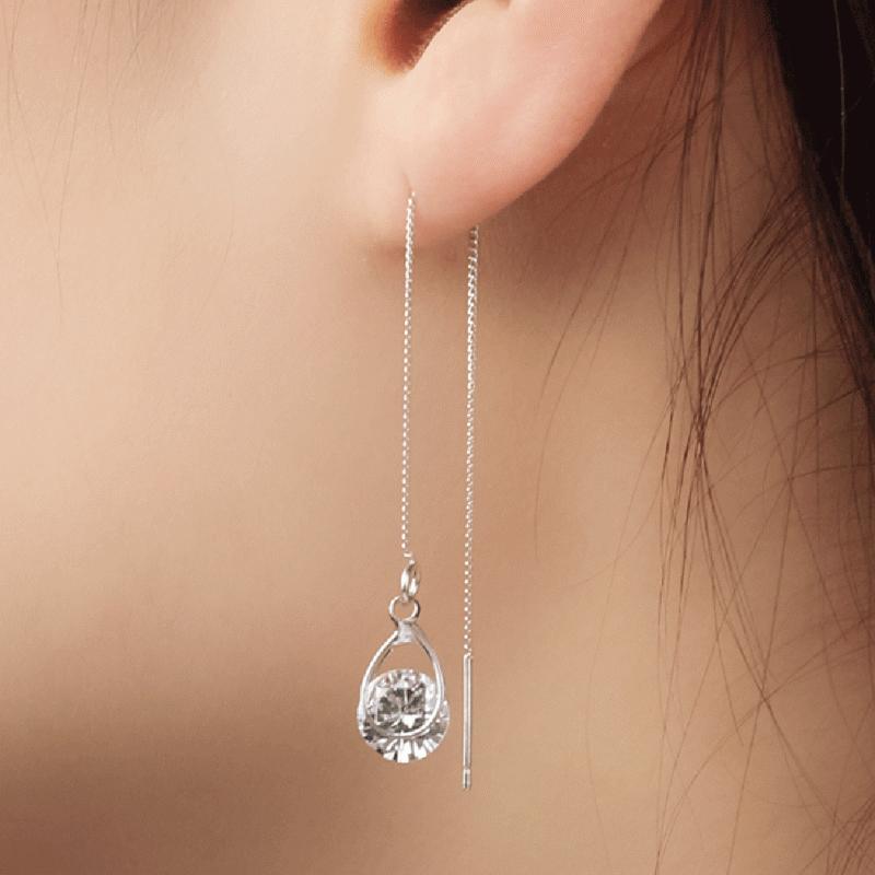 Dangling Sparkle Crystal Earrings - Pexav