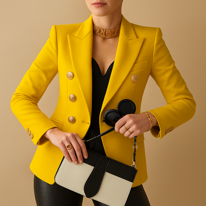 Long elegant blazer for women in classic colors, suitable for work, meetings, and stylish everyday outfits.
