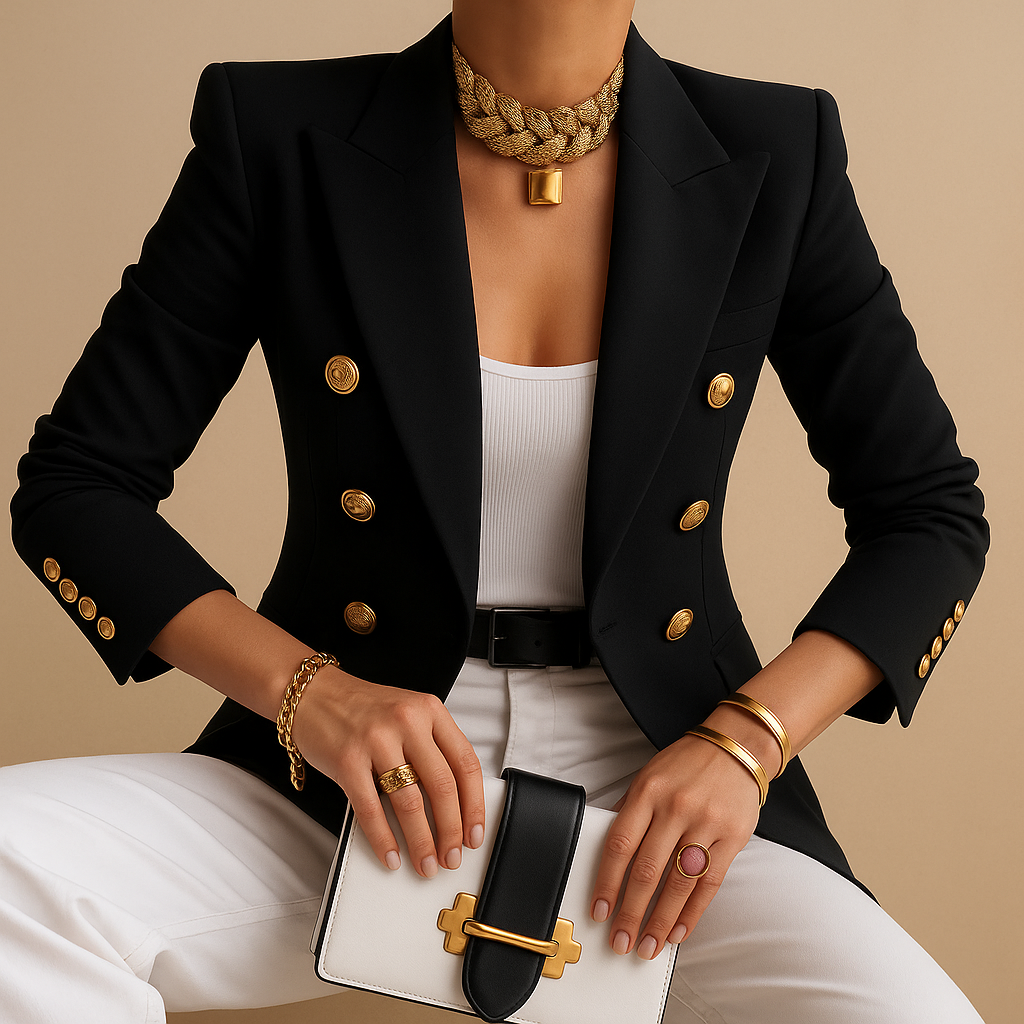 Long elegant blazer for women | Hazel - Nocini