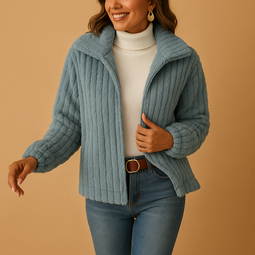 Cozy Fleece Women's Cardigan with Hood - Nocini
