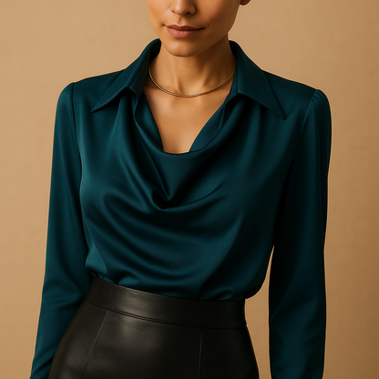 Long sleeve elegant blouse for women | Mirthe - Nocini