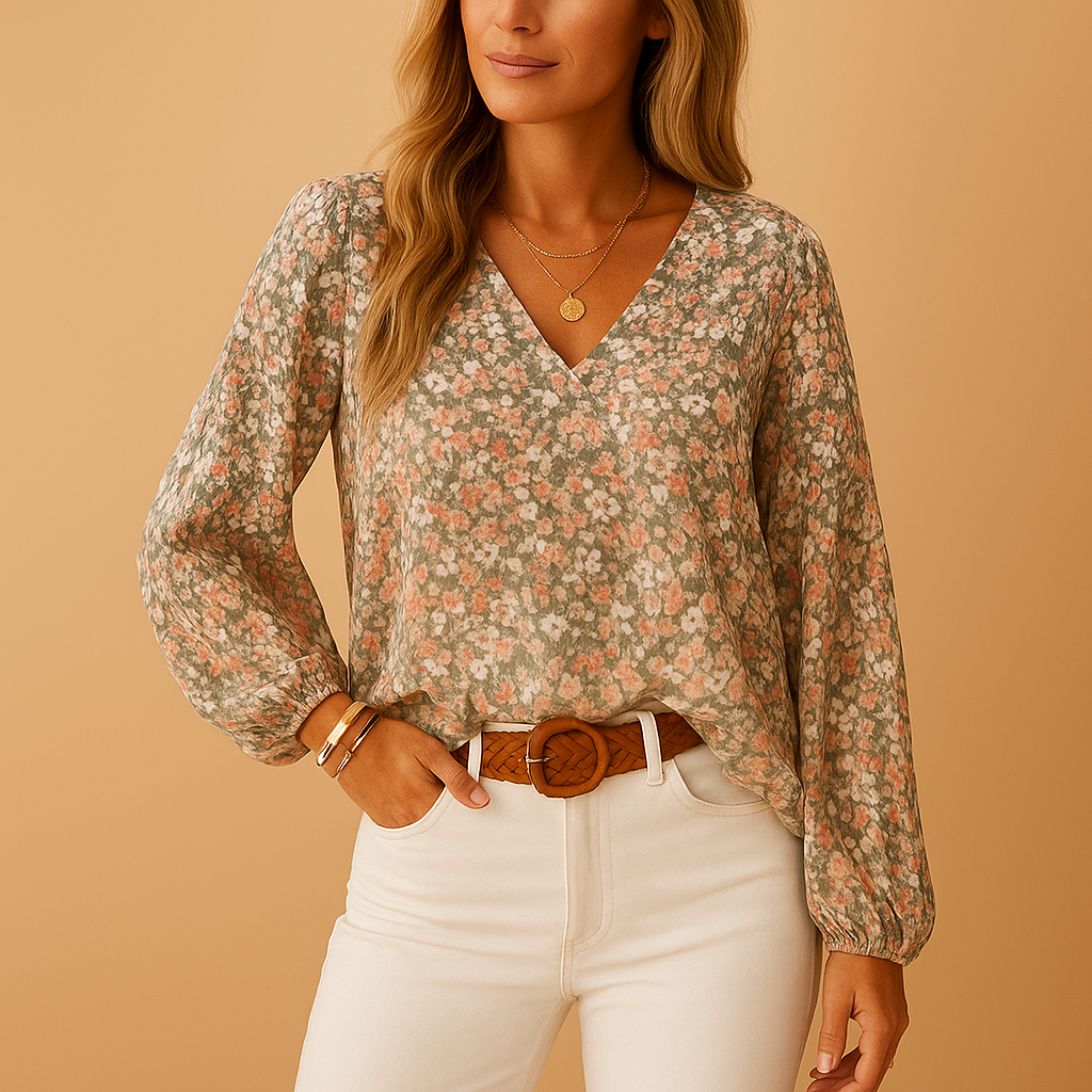Elegant long sleeve blouse for women with a flattering fit and classic design, perfect for work, casual outings, or evening occasions.