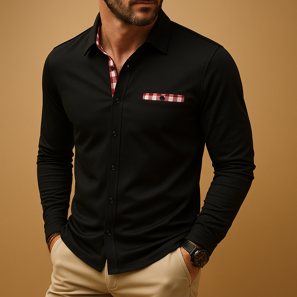 Long sleeve polo shirt for men | Owen - Nocini