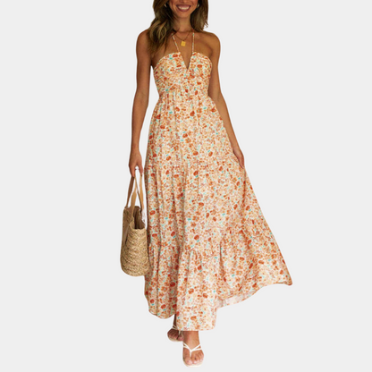 Flowy Halter Neck Sundress for Women - Pexav