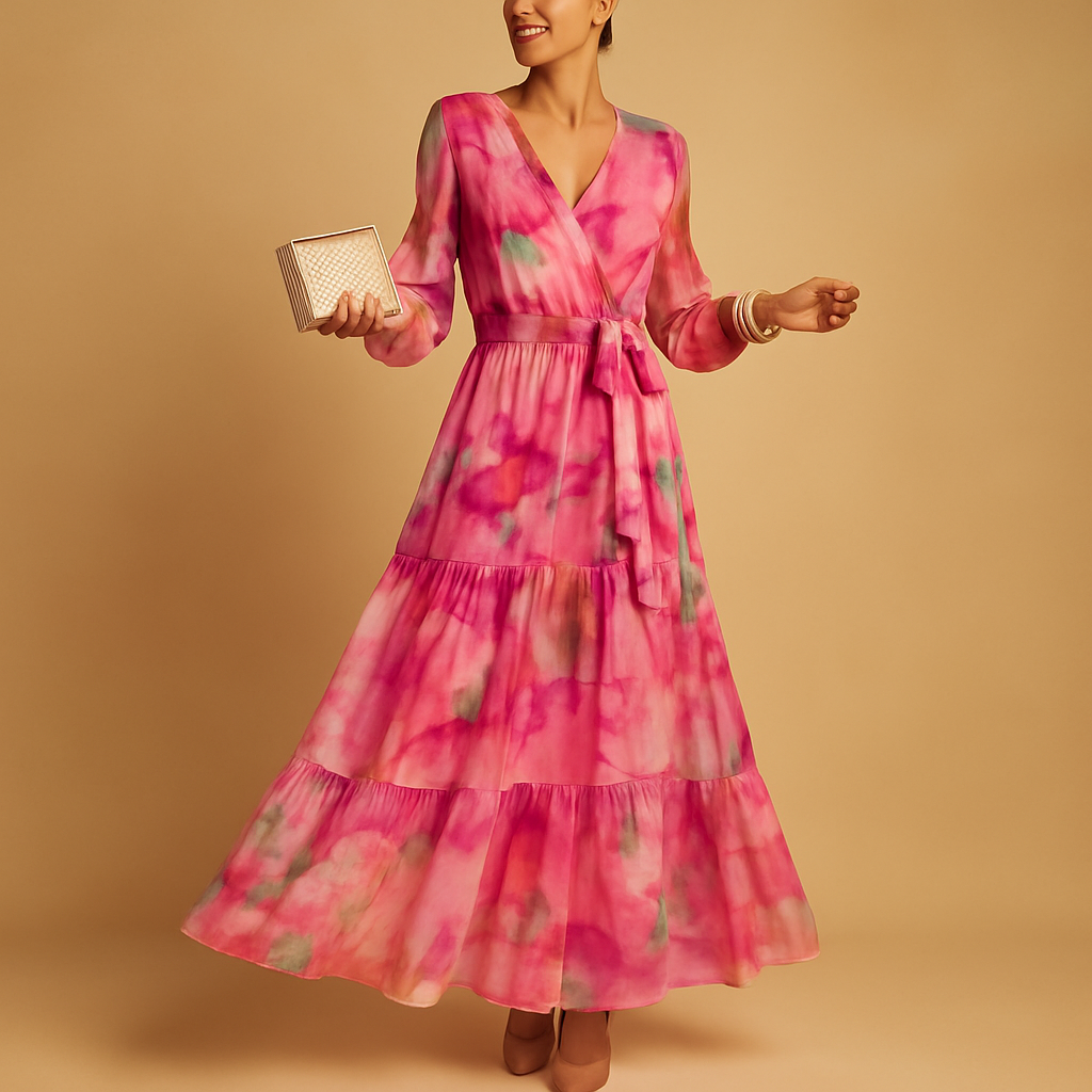 Elegant Women's Maxi Dress with Full Sleeves - Nocini