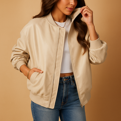Women's Classic Letterman Style Jacket Aurora - Nocini