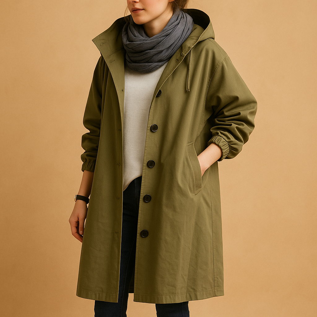 Long waterproof raincoat for women | Fiona - Nocini