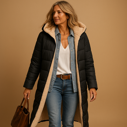 Warm Women's Parka Coat Celeste - Nocini
