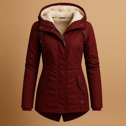 Elegant long winter coat for women with high-quality insulation and timeless design, perfect for casual outings or formal occasions in cold weather.