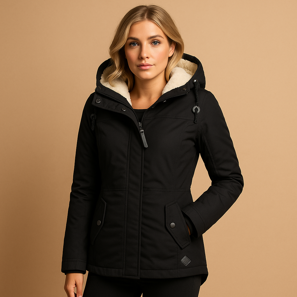 Elegant long winter coat for women with high-quality insulation and timeless design, perfect for casual outings or formal occasions in cold weather.