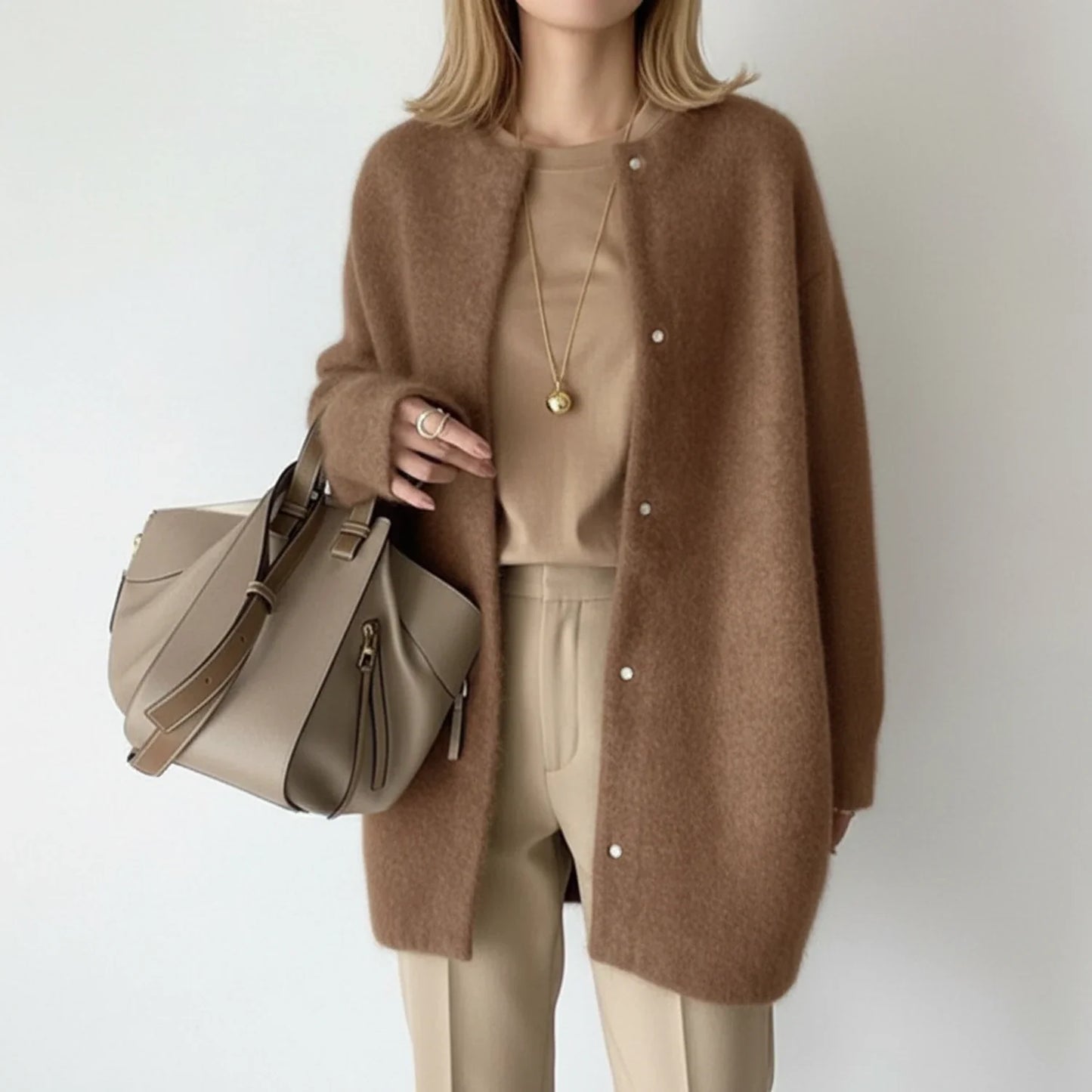 Cozy Oversized Ladies Winter Cardigan