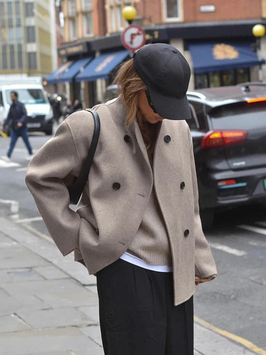 Relaxed Fit Women's Button Front Jacket