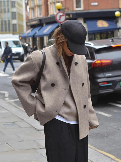 Relaxed Fit Women's Button Front Jacket