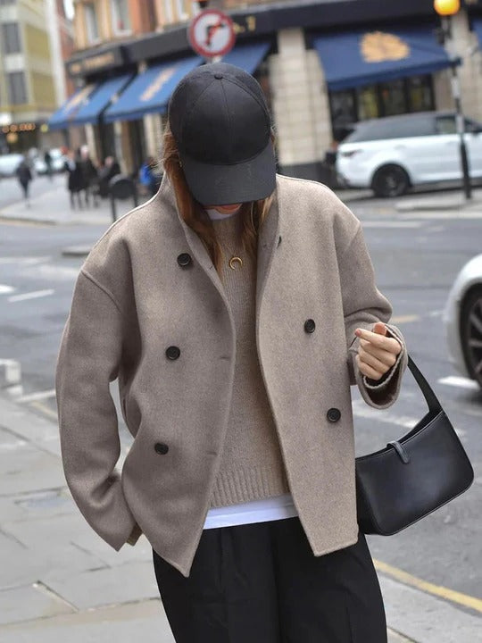 Relaxed Fit Women's Button Front Jacket