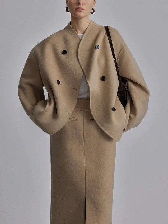 Relaxed Fit Women's Button Front Jacket