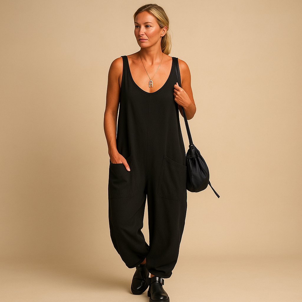 Loose summer dress for women with wide cut and lightweight breathable fabric, ideal for warm days, brunch, and casual summer outings.